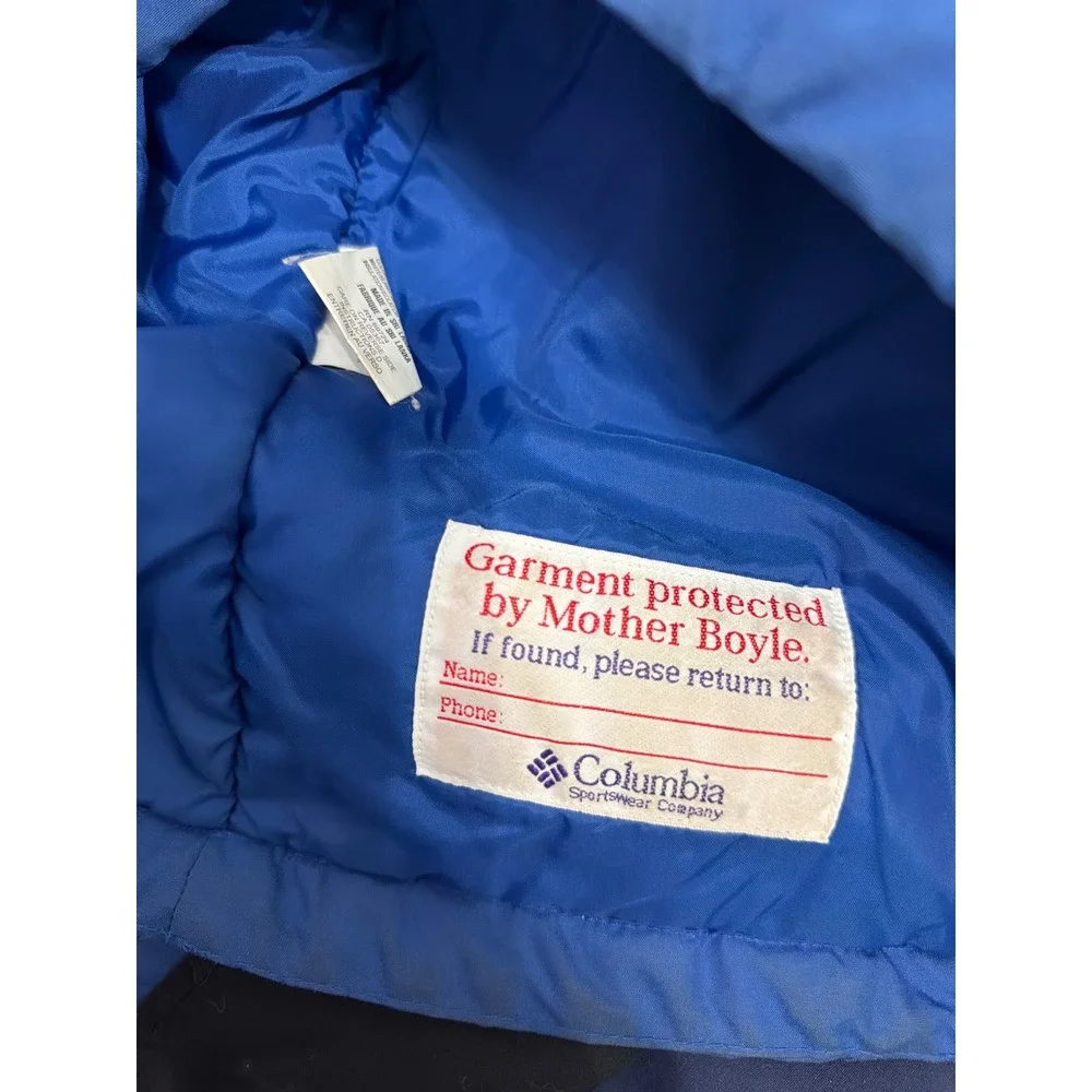 VTG Columbia Hooded‎ Anorak Jacket Black Blue Yellow Youth 14/16 Winter Ski Snow